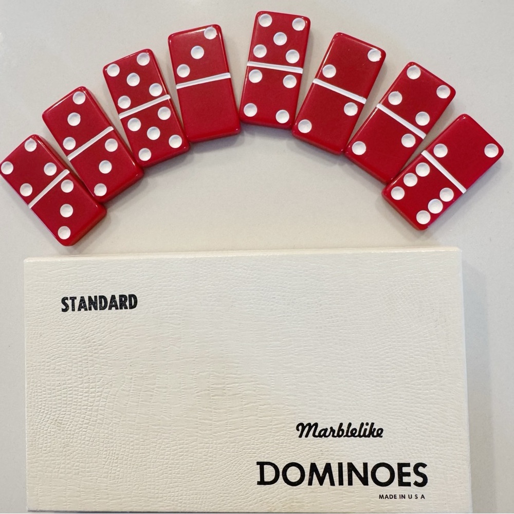 Vintage Marblelike Dominoes | Puremco | Red 🎲
